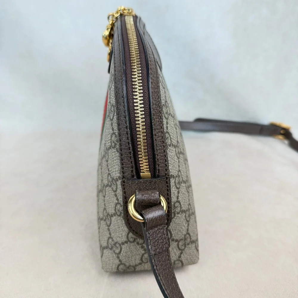 Gucci Ophidia GG Supreme Small Dome Crossbody Web Stripe - Picture 5 of 17